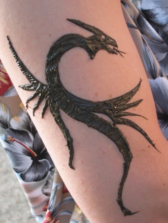 henna tattoo art. Dragon Henna Tattoo