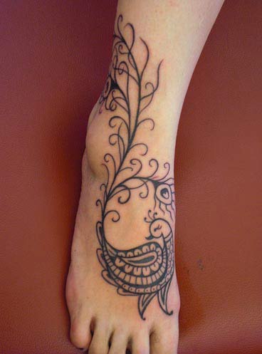flowers tattoos on feet. Flower Tattoos Foot Designs