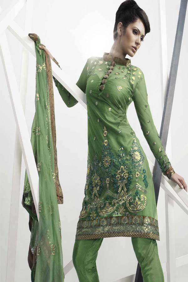 latest designer suits for ladies. Green Suits for Women