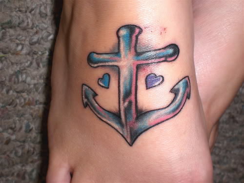 tattoo ideas on foot for girls. Girls Anchor Tattoo Design on