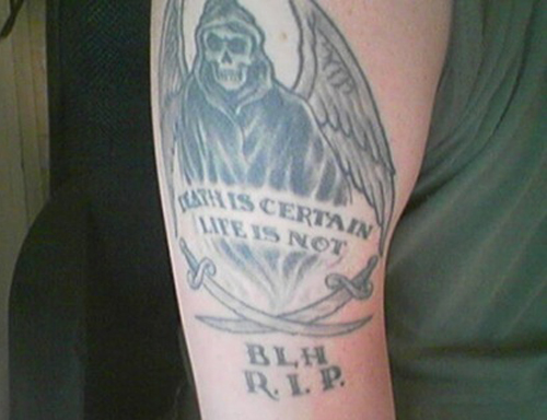 Cool Death Tattoo Design for Men