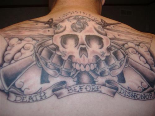 love and death tattoos. cherry tree tattoos death; life death tattoos. Death Tattoo for Back
