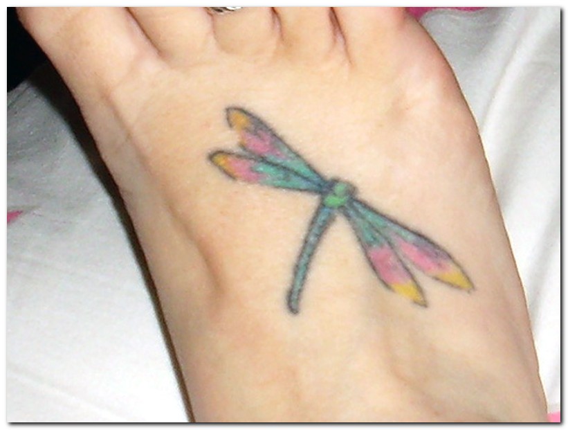 tattoo designs for girls feet. Dragonfly Tattoo for Feet