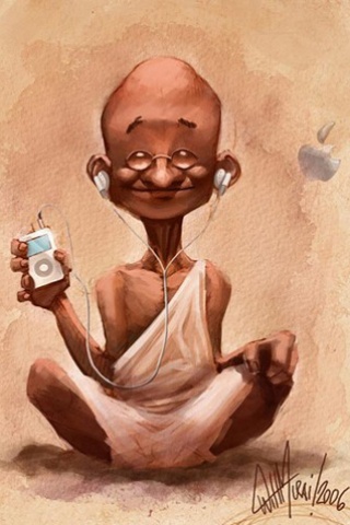 ipod wallpaper. Gandhi Ji ipod Wallpaper
