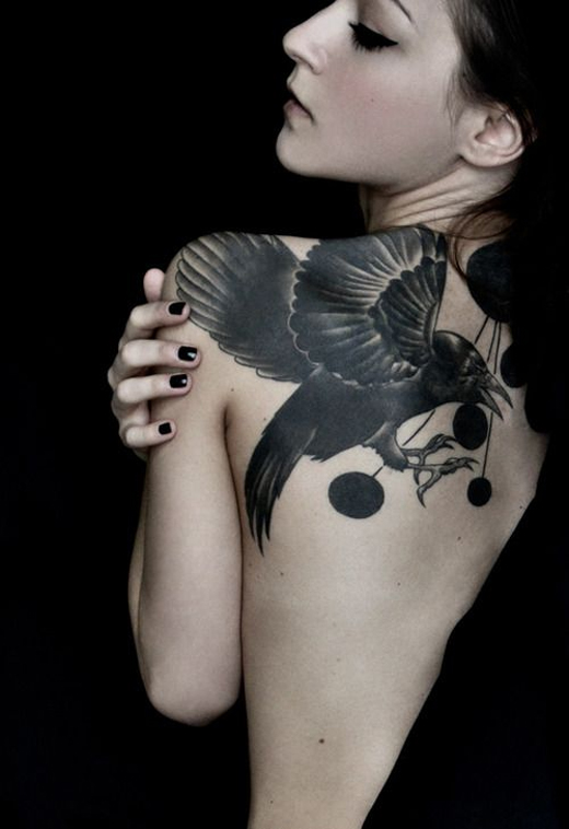 Back Shoulder Bird Tattoo Ideas for Summer