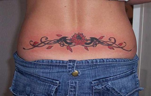 Red Rose Lower Back Tattoo Designs You May Have Miss
