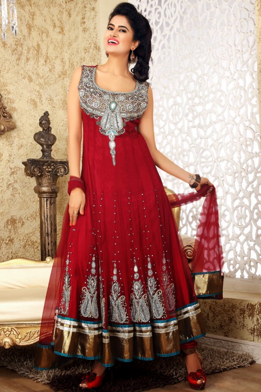 Fantastic Anarkali Style Dresses for Valentines Day