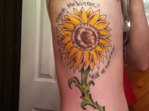 Sun Flower Spring Tattoo Ideas for 2015
