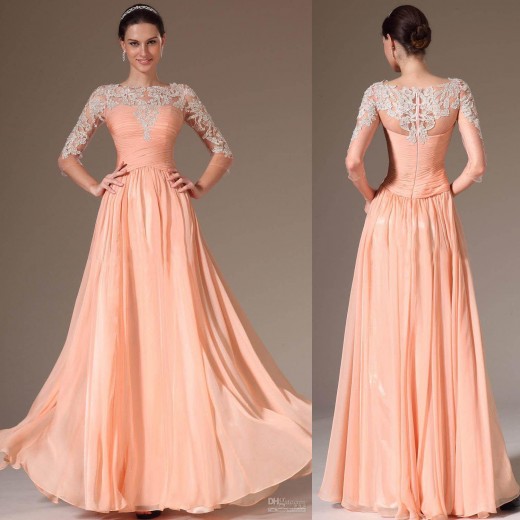 Simple Sleeveless Prom Dresses for Brides 2015