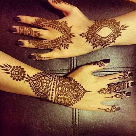Pakistani Girls Mehandi Design for Back Hands 2015