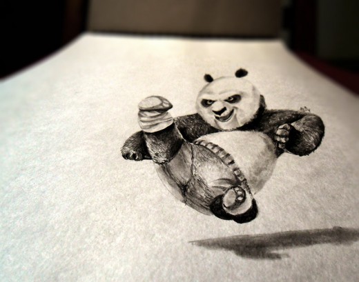 3D Effect Teddy Bear Drawing
