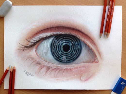 Eye Maze Pencil Drawing