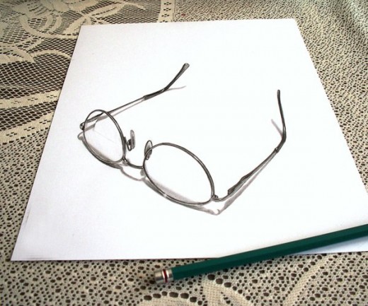 Glasses Pencil Drawing