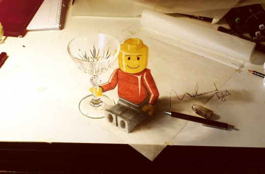 Lego Man 3D Drawing