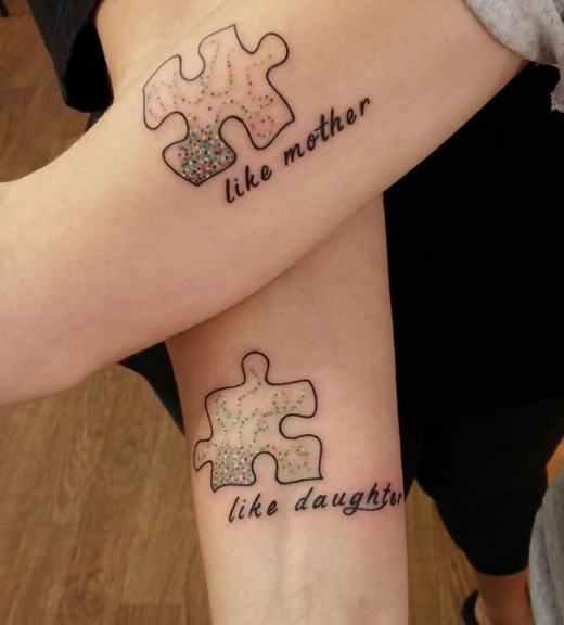Cute Mother and Daughter Tattoos 2016