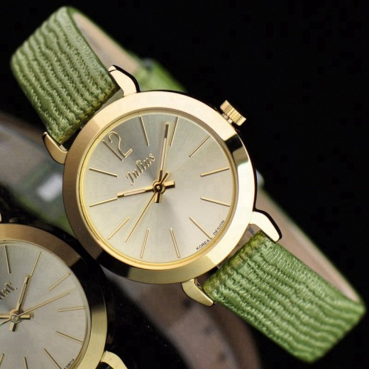 Simple Fashion Casual Green Watch for Girls
