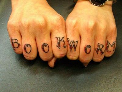 Book Worm Knuckle Tattoo for Women 2011 - SheClick.com