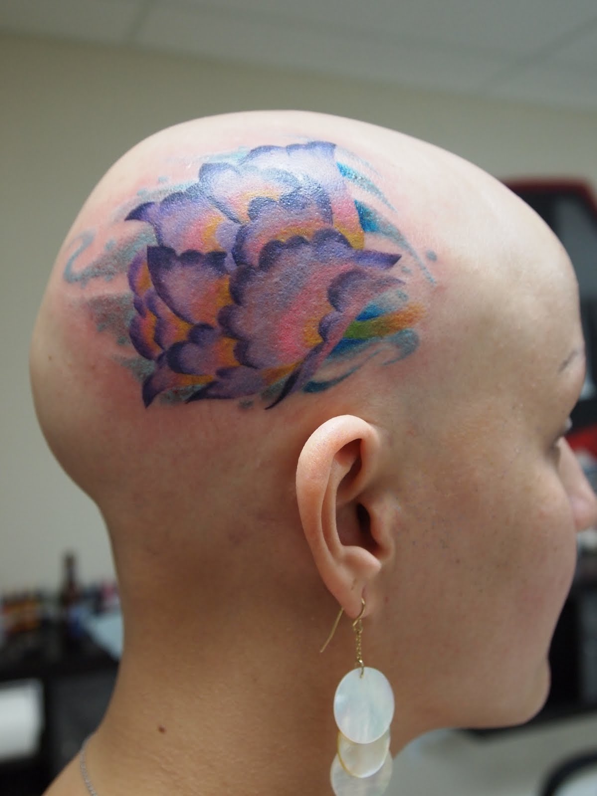 Flower Head Tattoo Design for Women - SheClick.com