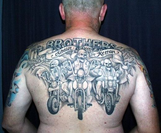 Biker Tattoo Style for Old Men 
