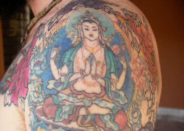 Buddhist Temple Tattoo Designs