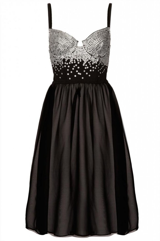 Silver Sequin and Chiffon Slip Dresses - SheClick.com