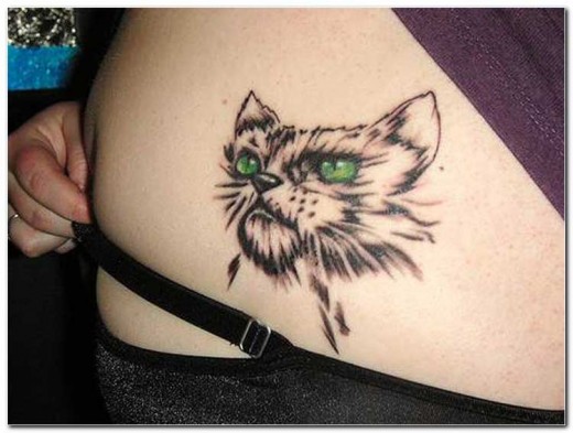 Elegant Lower Back Cat Tattoo Trend for 2014-15