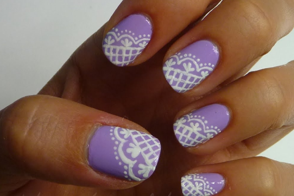 4. Easy Lilac Striped Nail Art - wide 3