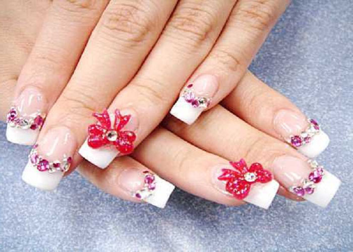 Christmas Flower Acrylic Nail Designs - wide 6